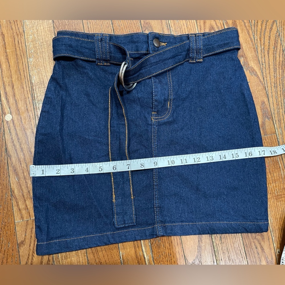 PrettyLittleThing Dark Blue Denim skirt